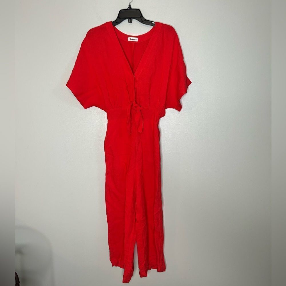 Vernacular Tie Front Jumpsuit